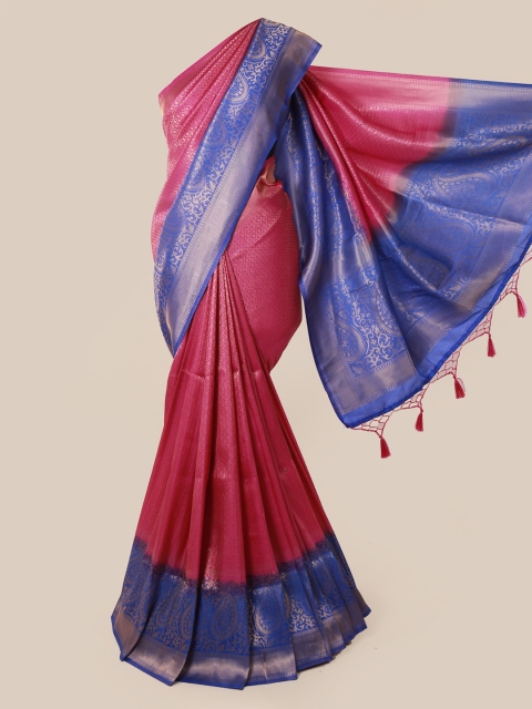 

Pothys Pink & Blue Art Silk Woven Design Saree