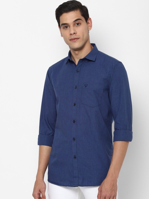 

Allen Solly Men Navy Blue Slim Fit Checked Casual Shirt