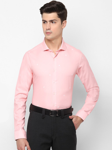 

SIMON CARTER LONDON Men Pink Slim Fit Printed Casual Shirt