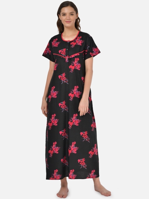

Klamotten Black & Pink Printed Nightdress
