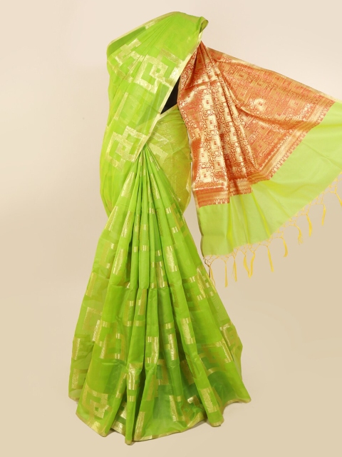 

Pothys Green Woven Design Silk Cotton Saree