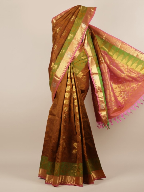 

Pothys Brown Woven Design Pure Silk Saree