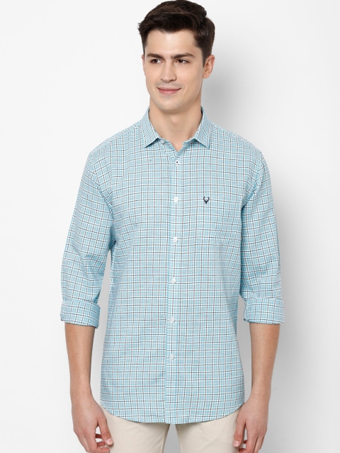 

Allen Solly Men Blue Slim Fit Checked Semiformal Shirt