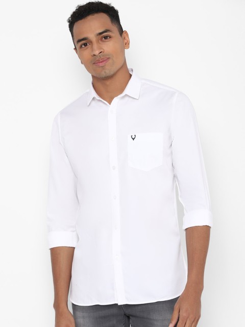

Allen Solly Men White Slim Fit Solid Casual Shirt