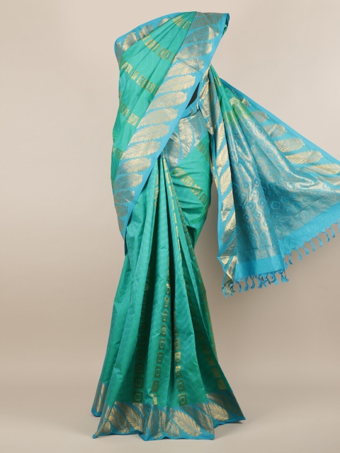 

Pothys Blue Woven Design Pure Silk Saree