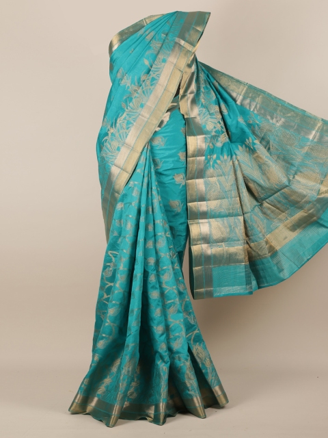 

Pothys Green Woven Design Jute Silk Saree