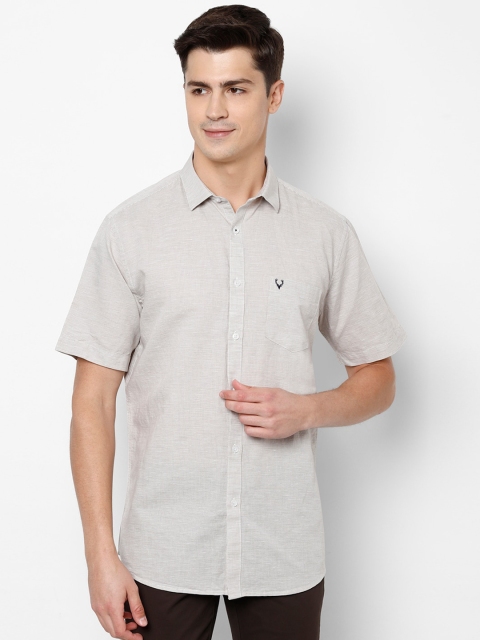 

Allen Solly Men Grey Slim Fit Checked Casual Shirt