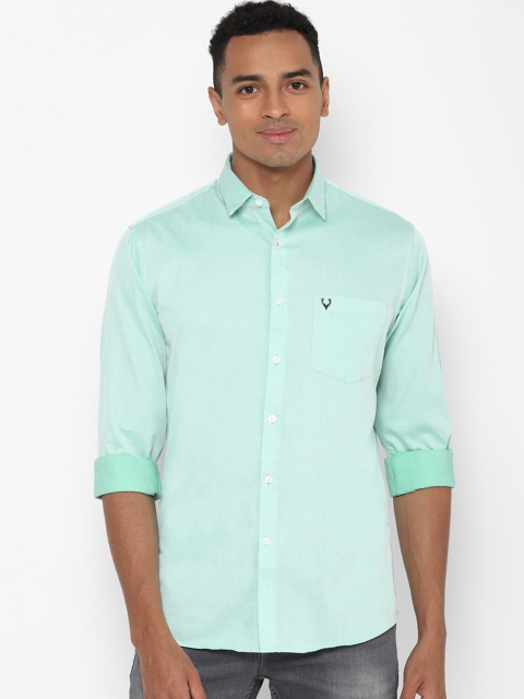 

Allen Solly Men Blue Slim Fit Solid Casual Shirt
