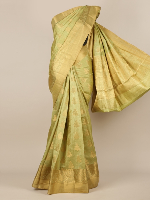 

Pothys Green Woven Design Jute Silk Saree