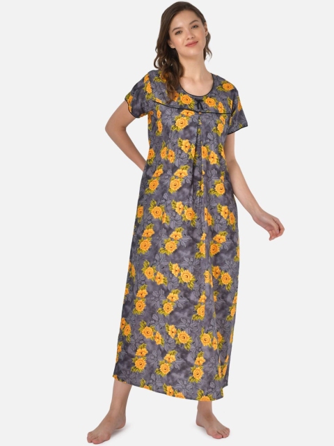 

Klamotten Grey & Yellow Printed Nightdress