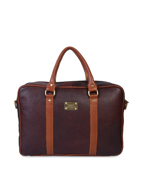 

CHRISTOPOLO Unisex Brown Textured Laptop Bag