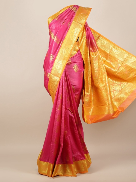 

Pothys Pink Woven Design Art Silk Saree