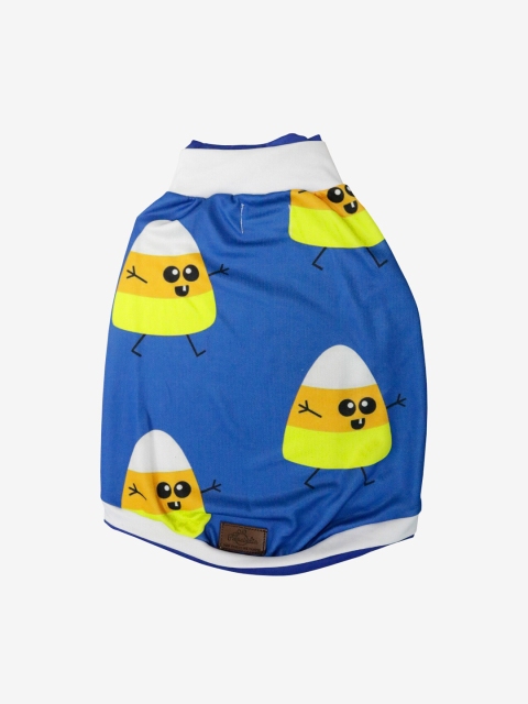 Pawsindia Blue & Yellow Printed Dog T-Shirt