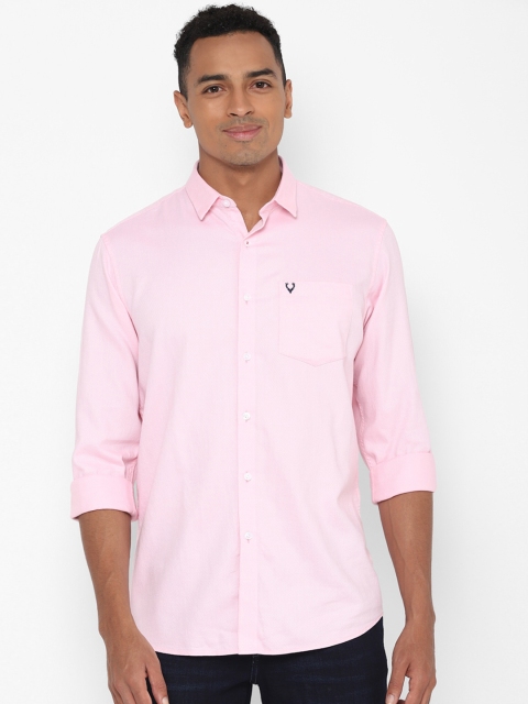 

Allen Solly Men Pink Slim Fit Solid Casual Shirt