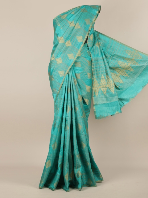 

Pothys Green Woven Design Jute Silk Saree