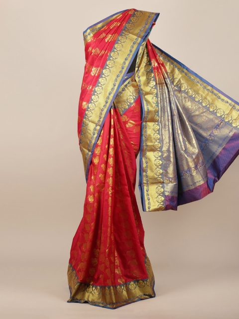 

Pothys Red Woven Design Art Silk Saree