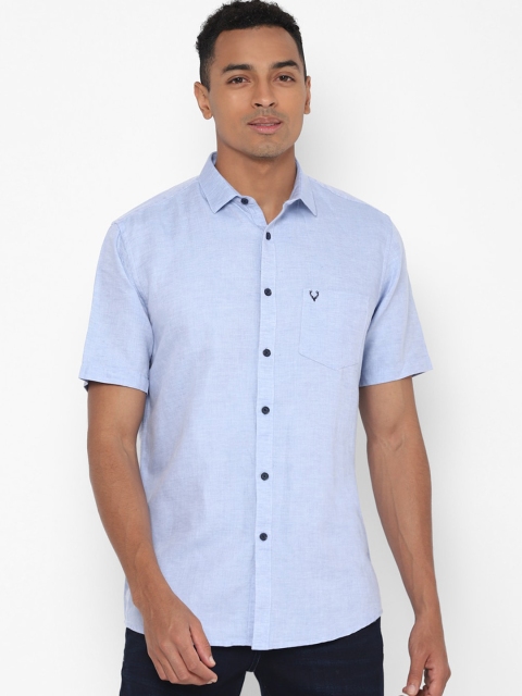 

Allen Solly Men Blue Slim Fit Solid Casual Shirt
