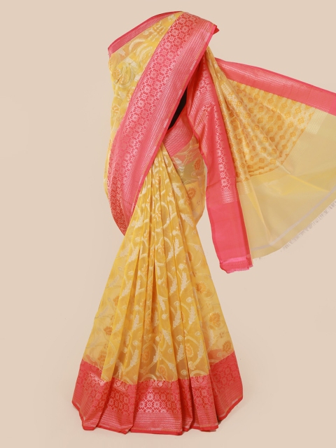 

Pothys Yellow Woven Design Tissue Saree