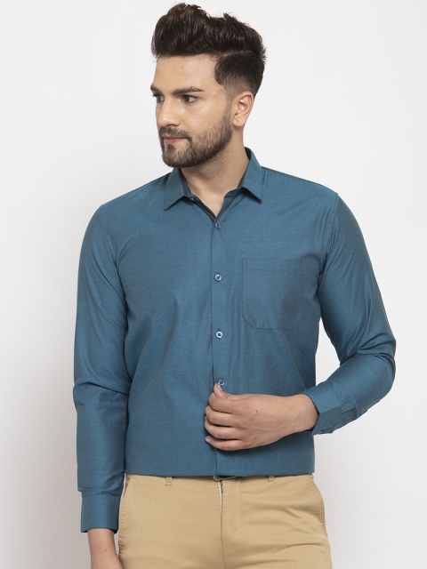 

JAINISH Men Blue Regular Fit Printed Formal Shirt