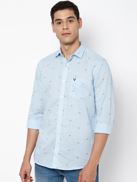 

Allen Solly Men Blue Slim Fit Checked Casual Shirt