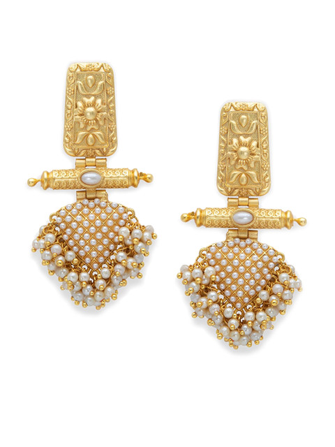 

Biba Gold-Toned Contemporary Drop Earrings