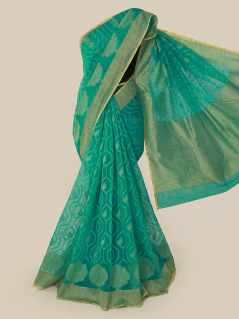 

Pothys Green Woven Design Saree