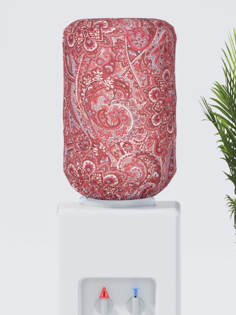 

Cortina Maroon & Pink Printed Water Dispenser Cover