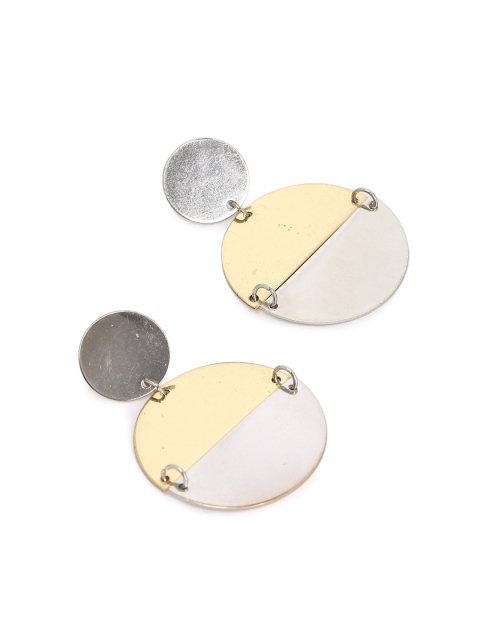 

FOREVER 21 Gold-Toned & Silver-Toned Circular Drop Earrings