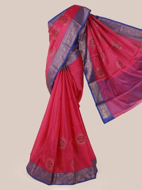 

Pothys Pink Woven Design Cotton Blend Saree