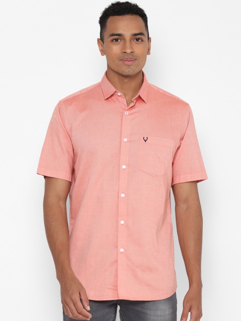 

Allen Solly Men Peach Slim Fit Solid Casual Shirt