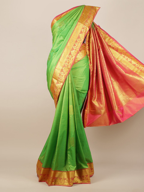 

Pothys Green Woven Design Art Silk Saree