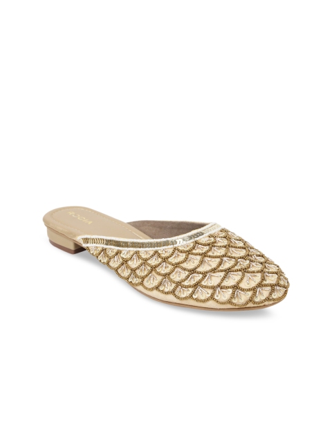

Rocia Women Gold-Toned Embellished Mules