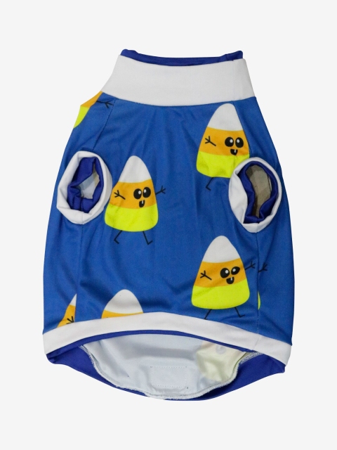 

Pawsindia Blue & Yellow Candyman Printed Dog T-Shirt