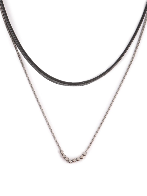 

FOREVER 21 Black Beaded Choker Necklace