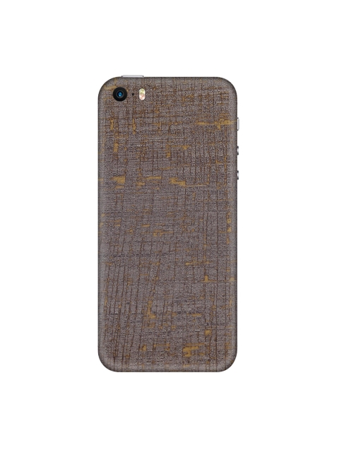 

Trendy Skins Brown & Gold-Toned Vintage Fabric Pattern iPhone SE Phone Skin