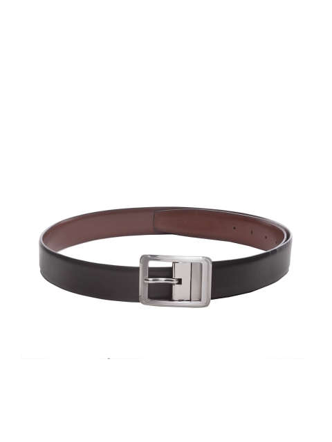

Teakwood Leathers Men Black & Brown Reversible Solid Leather Belt