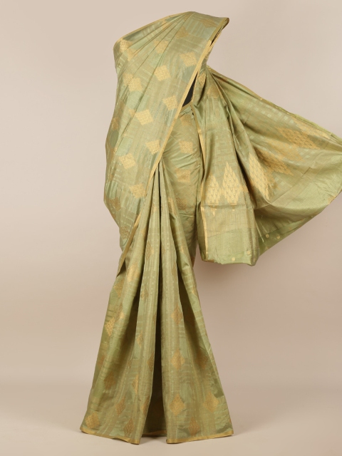 

Pothys Green Woven Design Jute Silk Saree
