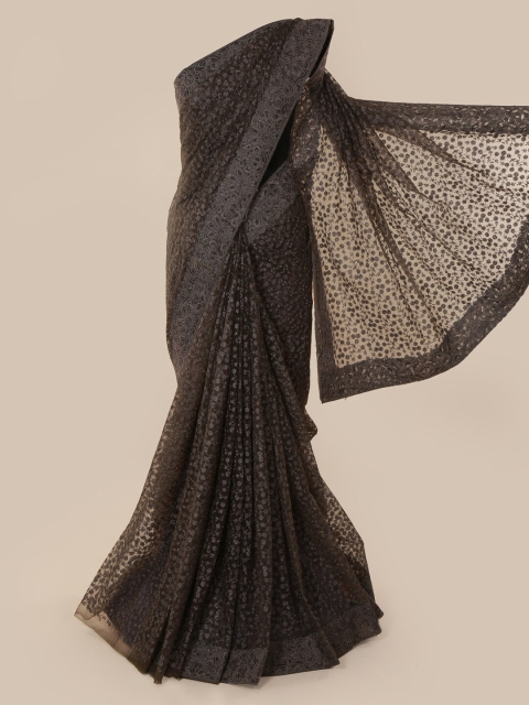 

Pothys Grey Printed Supernet Saree