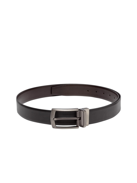 

Teakwood Leathers Men Black & Brown Textured Belt