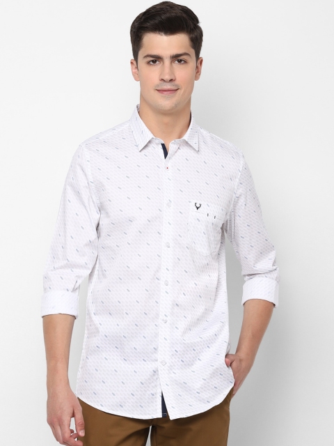 

Allen Solly Men White Slim Fit Printed Casual Shirt