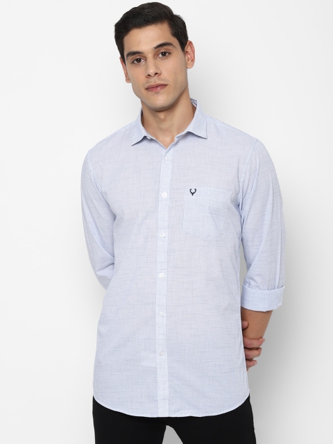

Allen Solly Men Blue & Off-White Slim Fit Checked Casual Shirt