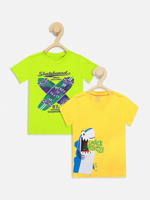 Miss & Chief Boys Multicoloured Printed Round Neck T-shirt, Multi