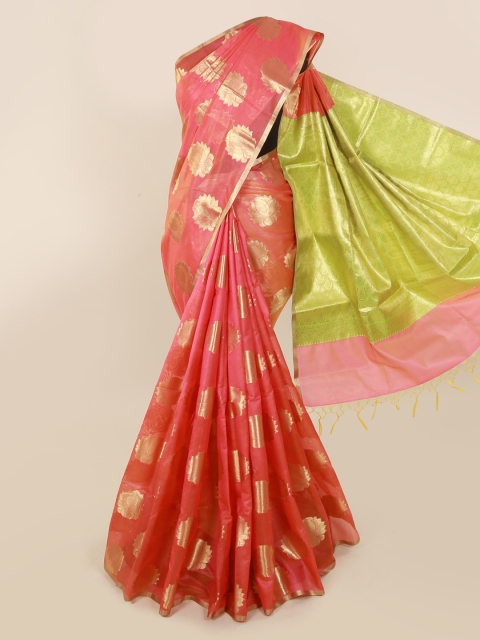 

Pothys Pink Woven Design Silk Cotton Saree