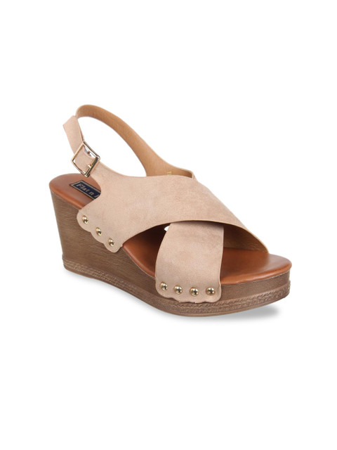 

Flat n Heels Women Beige Solid Wedges