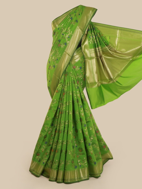 

Pothys Green Woven Design Tissue Saree