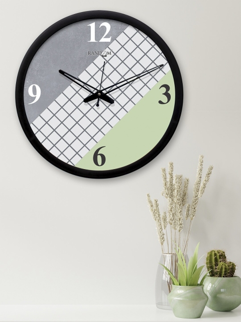 

RANDOM Grey & White Round Printed 30.4 cm Analogue Wall Clock