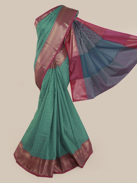 

Pothys Green Woven Design Cotton Blend Saree