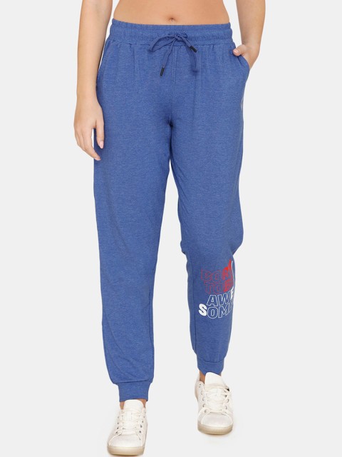 

Zelocity by Zivame Women Blue Solid Straight-Fit Joggers
