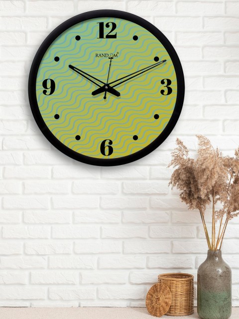 

RANDOM Green & Yellow Round Printed 30.4 cm Analogue Wall Clock