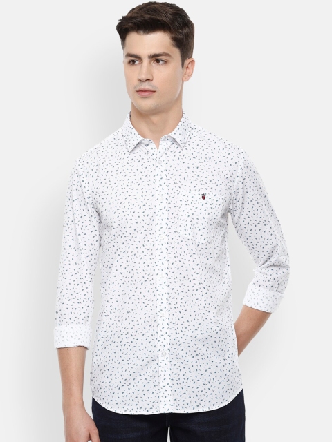 

Louis Philippe Jeans Men White Slim Fit Printed Casual Shirt
